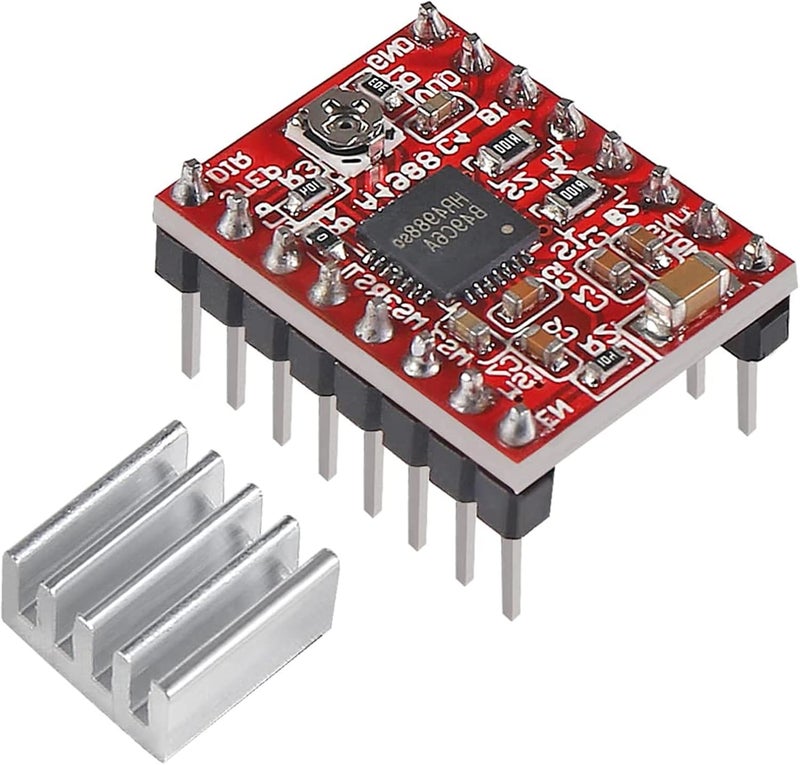 hiBCTR 5 Pieces of A4988 Stepper Motor Driver Modules with Heat Sinks, Suitable for 3D Printer Reprints, Applicable to Mendel, Huxley and Arduino. - Image 4